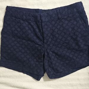 Bananna Republic Navy Eyelet Shorts